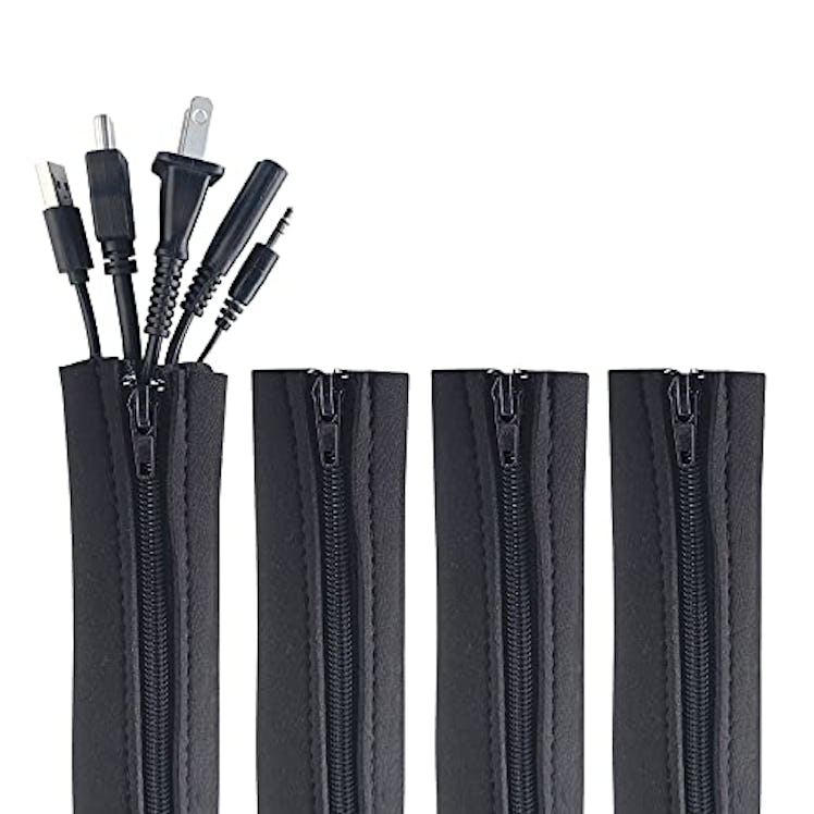 Wrap-It Storage Zipper Cable Sleeve (4-Pack)