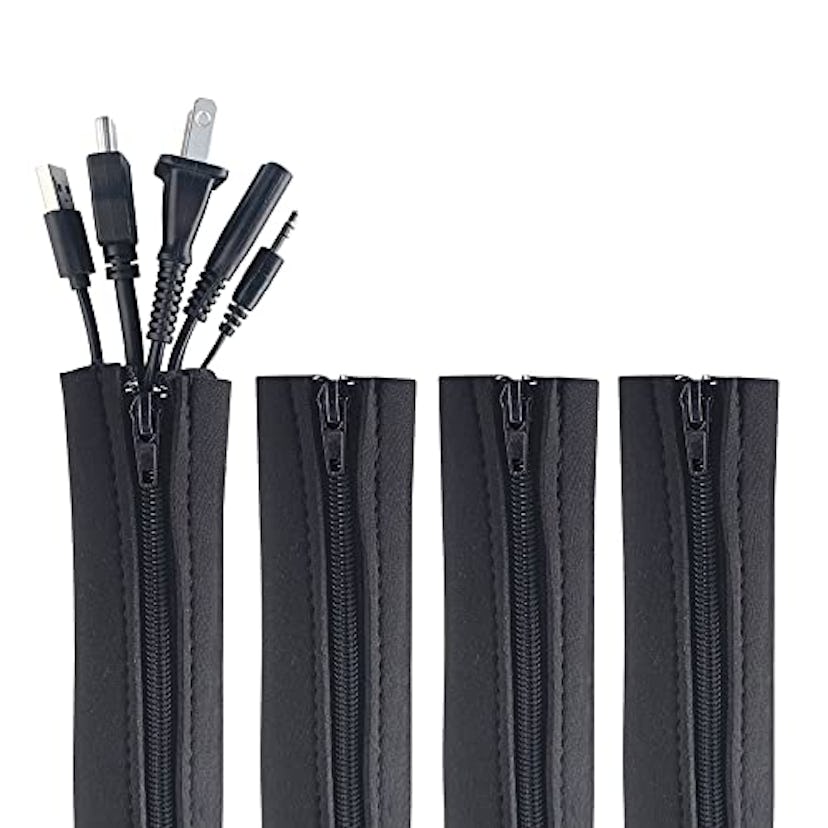 Wrap-It Storage Zipper Cable Sleeve (4-Pack) 