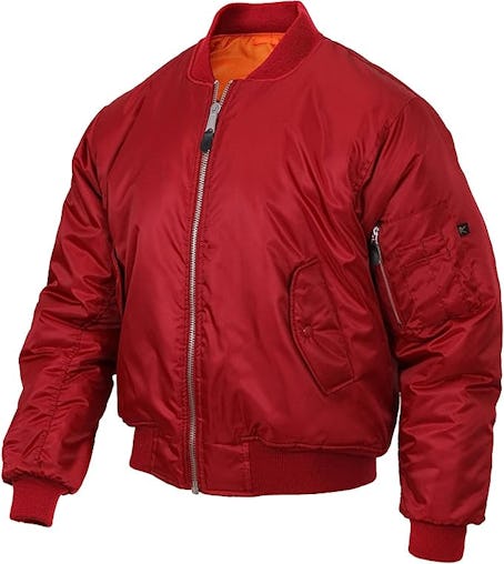 red bomber jacket 