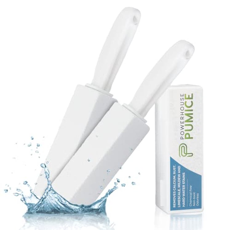 Powerstone Pumice Stone Toilet Bowl Cleaner with Handle (2-pack)