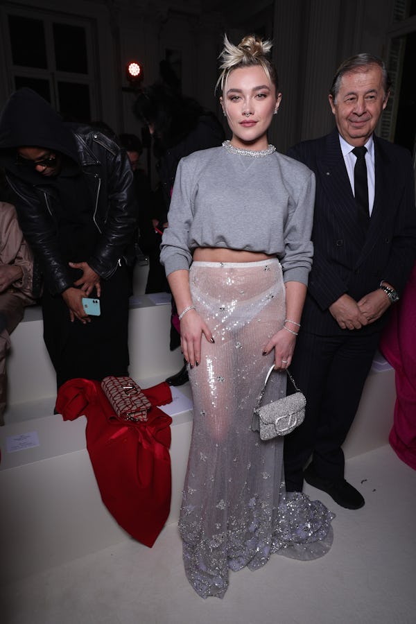 Florence Pugh attends the Valentino Womenswear Fall Winter 2023-2024 show.