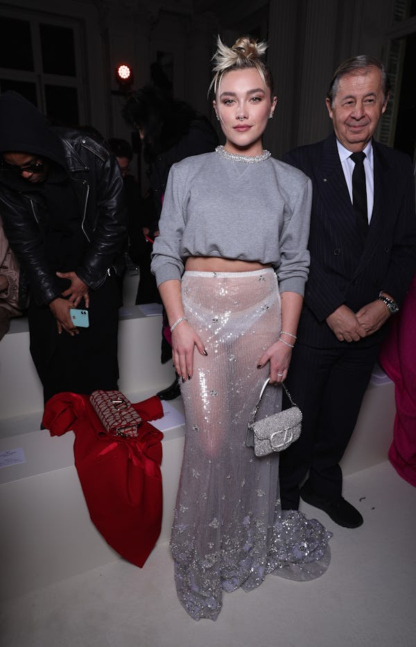 Florence Pugh attends the Valentino Womenswear Fall Winter 2023-2024 show.