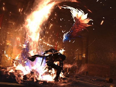Final Fantasy Clive using Phoenix powers