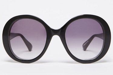 oversized round sunglasses black