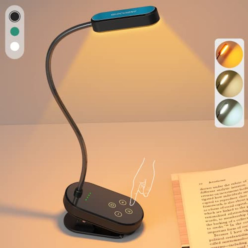 Glocusent Clip-On Rechargeable Book Light 