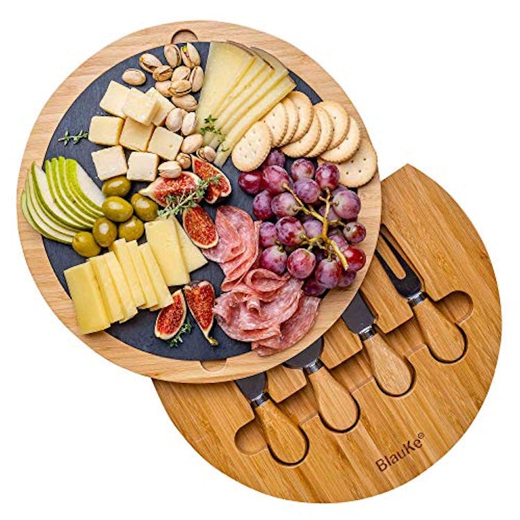 BlauKe Bamboo Cheese Board Set