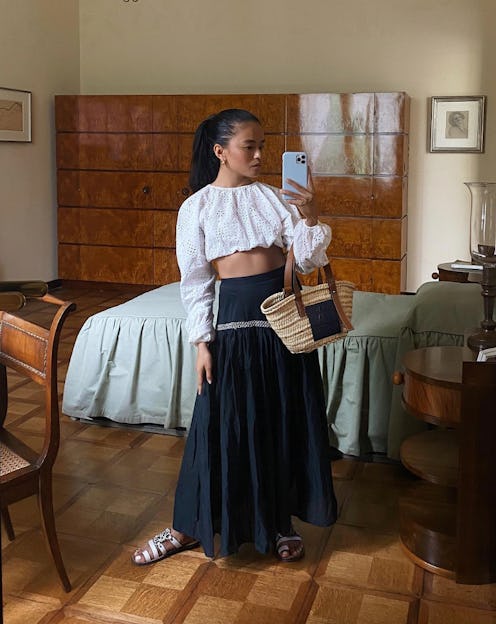 maxi skirt outfit