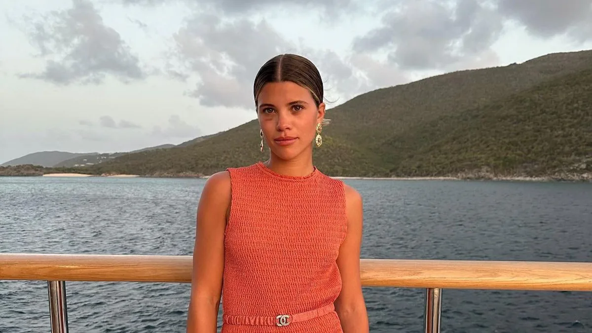 sofia richie knit dress Sofia Richie Maje Knit Maxi Dress & Maje Bag