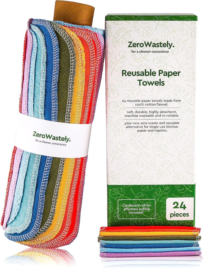 ZeroWastely Reusable Paper Towels (Pack of 24)