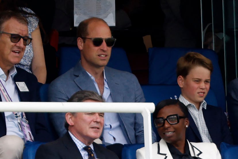 Prince William and Prince George watch Ashes cricket match