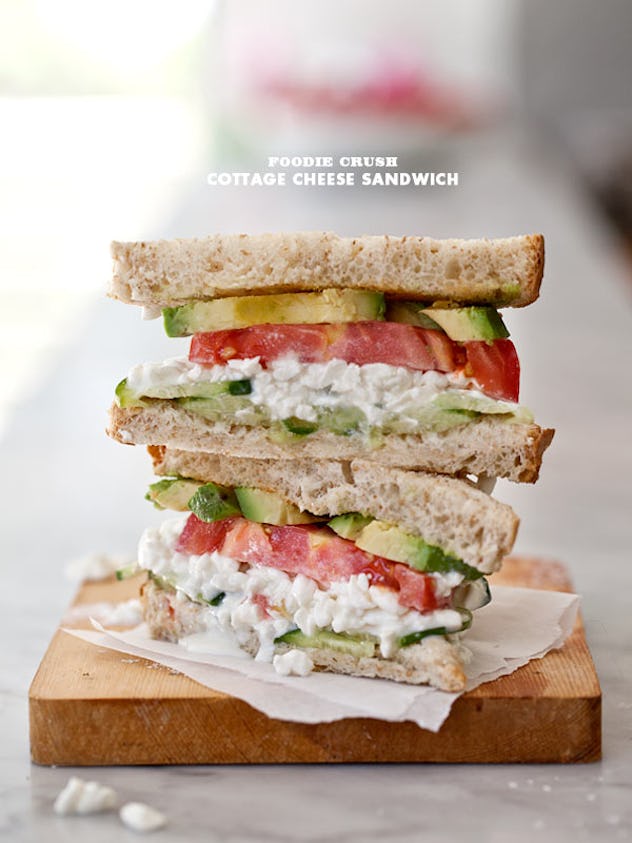 cottage cheese sandwich