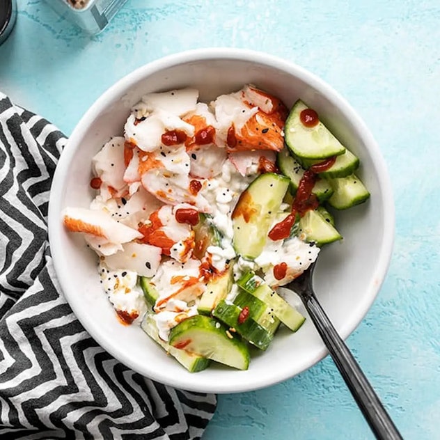 cottage cheese crab bowl
