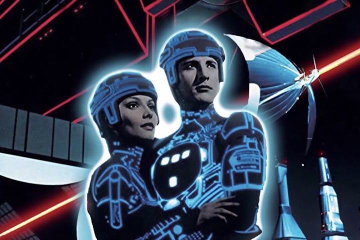 The movie poster for 'Tron' in 1982.
