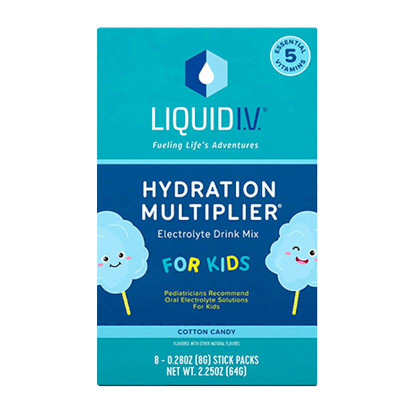 Liquid I.V. Hydration Multiplier for Kids, Electrolyte Powder Packet Drink Mix, Cotton Candy, 8 Ct