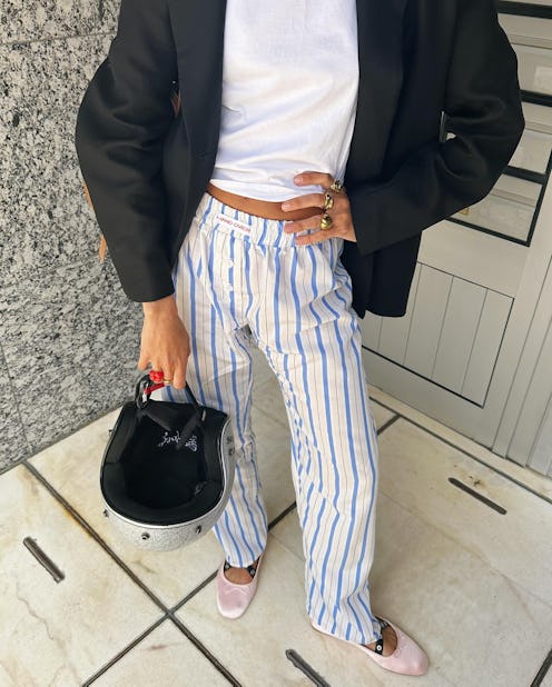 Poplin pajama dressing