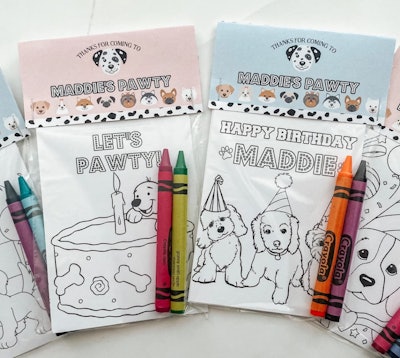 Mini Puppy Coloring Sheet & Crayons 6-Pack