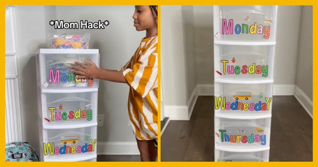 One mom on TikTok shared her brilliant time-saving hack for avoiding all clothing power struggles wi...