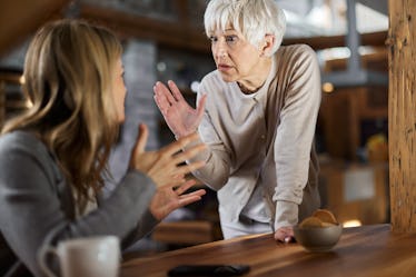 A woman fighting with her mother-in-law.