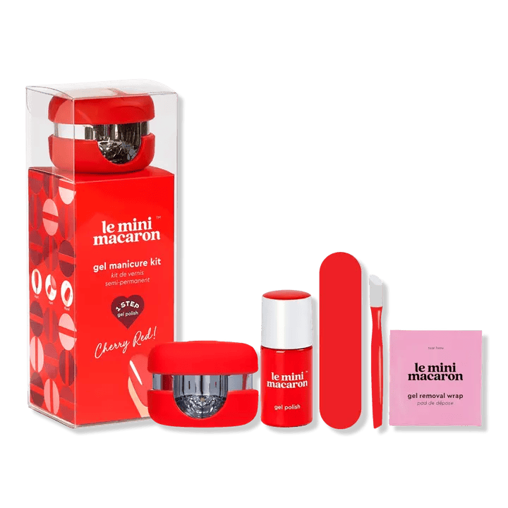 Le Mini Macaron 1-Step Gel Manicure Kit, Cherry Red