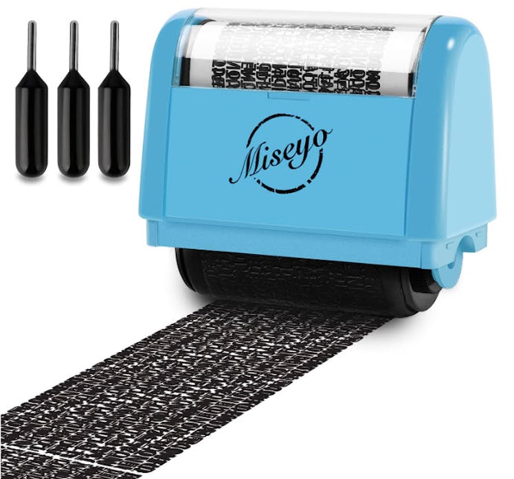 Miseyo Wide Identity Theft Protection Roller Stamp Set