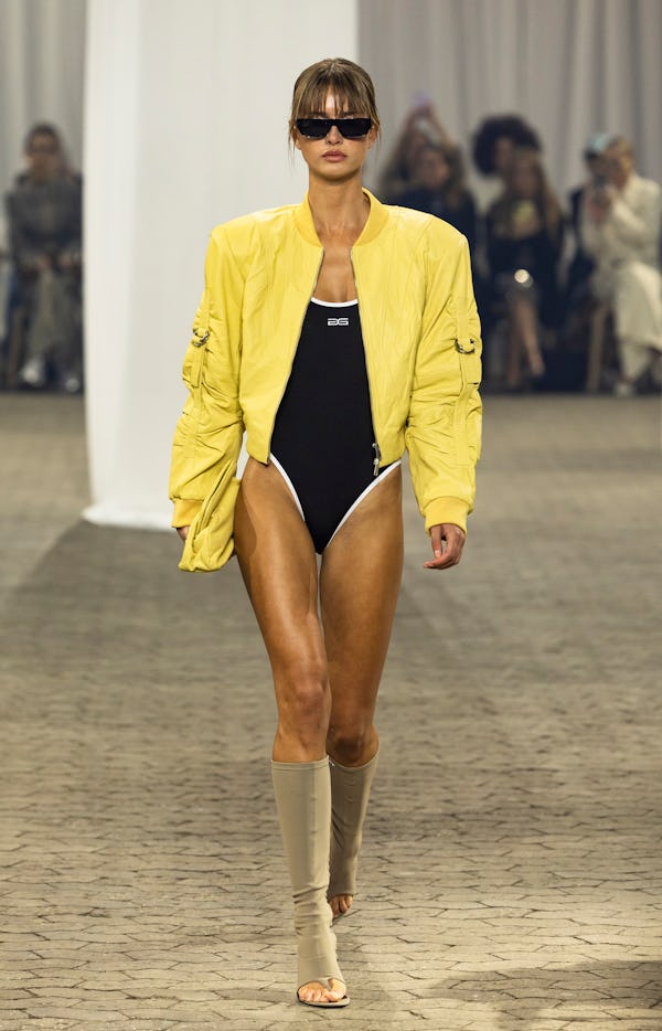 A model walks the runway at the Gestuz show during Copenhagen Fashion Week Spring/Summer 2024 
