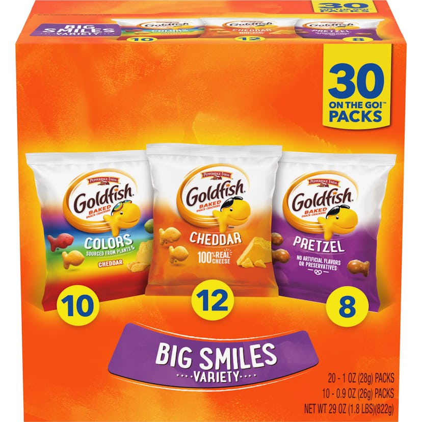 Goldfish Big Smiles Variety Pack, 30 count