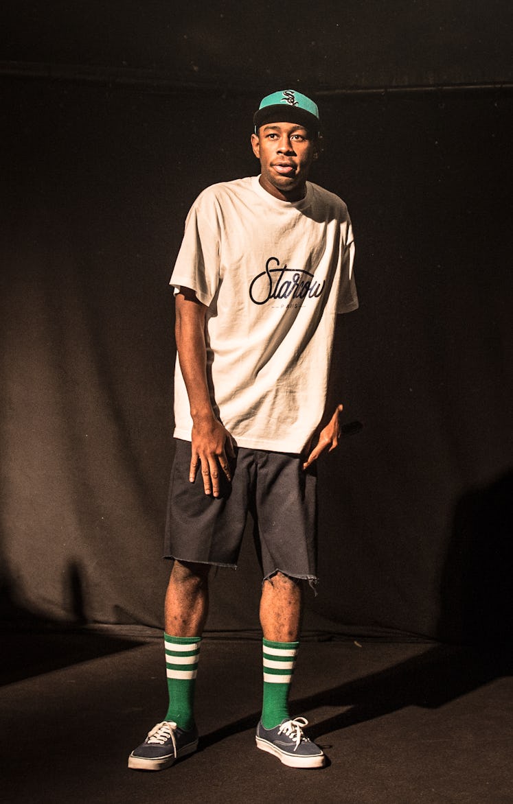 MARCH 28: Tyler, The Creator performs at Le Trabendo on March 28, 2013 in Paris, France. 