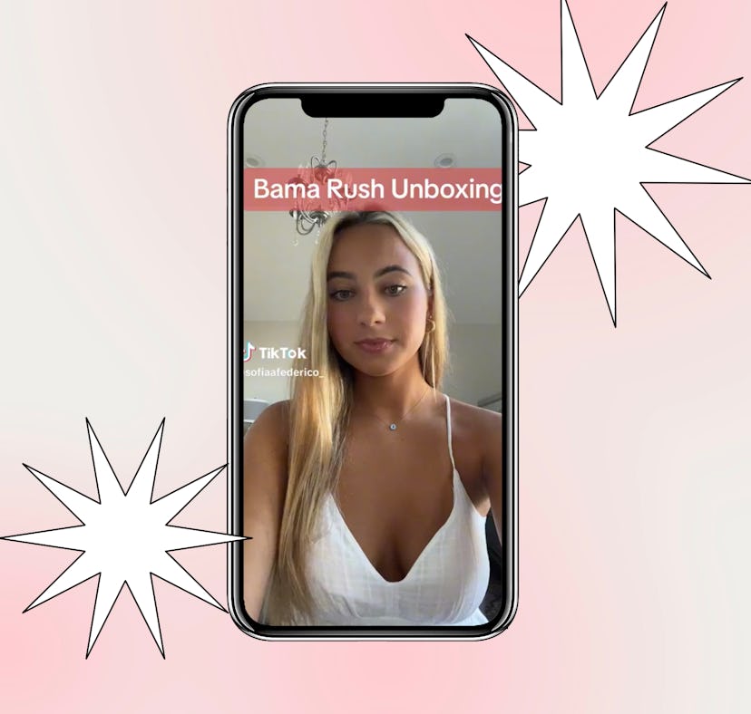 Sofia Federico, who is part of Bama rushtok