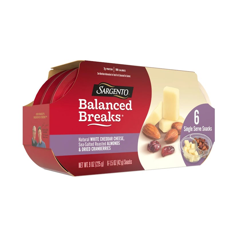 Sargento Balanced Breaks Natural White Cheddar Cheese, Sea-Salted Roasted Almonds, and Dried Cranber...