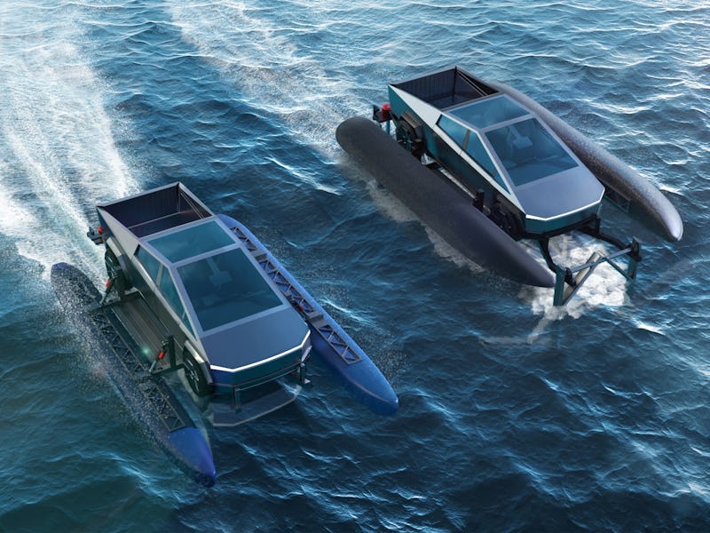 Cybercat amphibious mod for Tesla Cybertruck