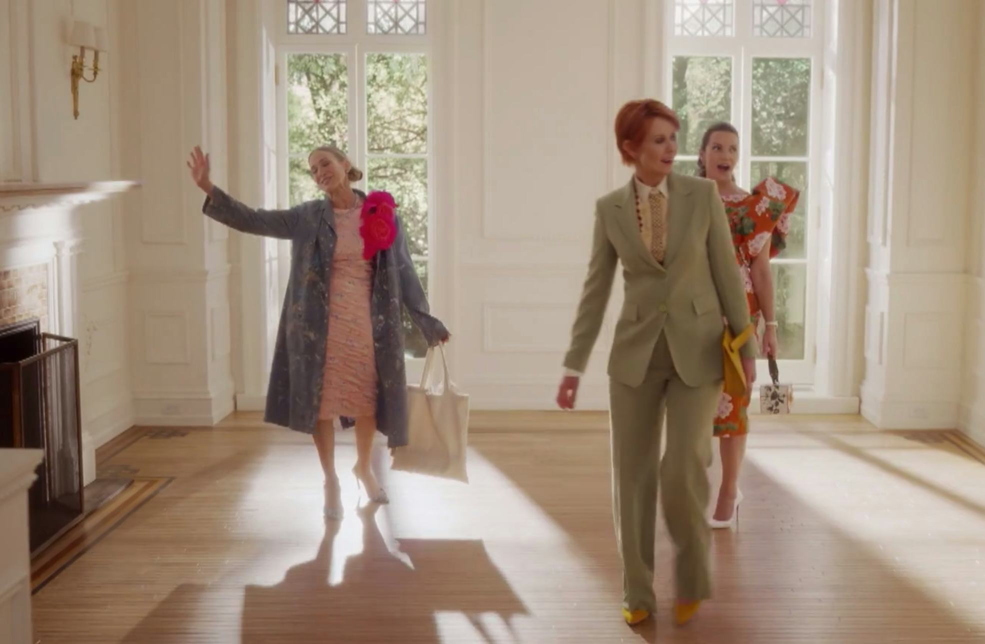 Sarah Jessica Parker, Cynthia Nixon, and Kristin Davis on &ldquo;And Just Like That&rdquo; Season 2.