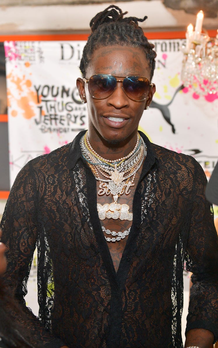 Rapper Young Thug attends His 25th Birthday Party and PUMA Campaign on August 15, 2016 in Atlanta, G...
