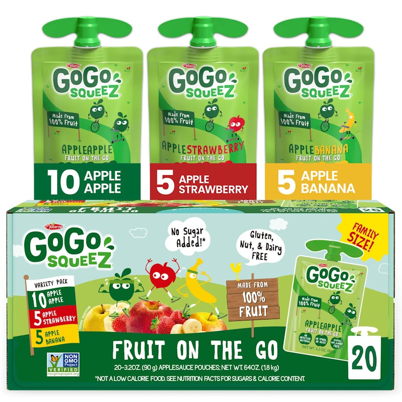 GoGo SqueeZ Fruit on the Go Variety Pack, 20 count