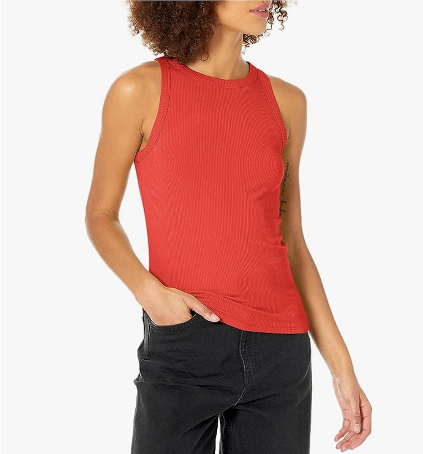 The Drop Valerie Racerback Ribbed Tank Top