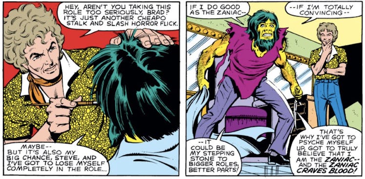 Brad Wolfe goes full Jared Leto in his performance as Zaniac in Thor #319.