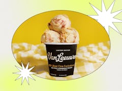 The Van Leeuwen and Uber One BBQ Cornbread Crumble ice cream is available with barbecue swirls. 