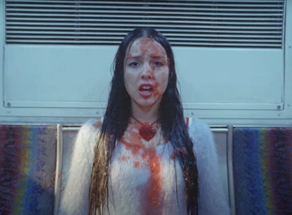 Olivia Rodrigo's "bad idea right?" music video references several teen shows and movies.