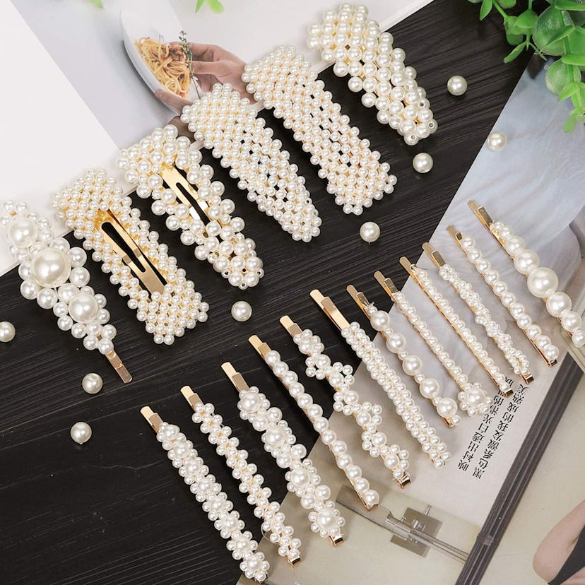 LAXIZAR Pearl Hair Clips (18-Pack)