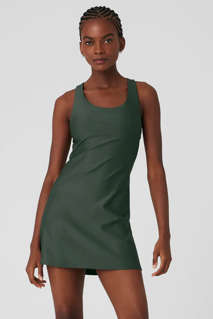 green dress and sneakers Green Dress with Green Dunks for Sneaker Ball