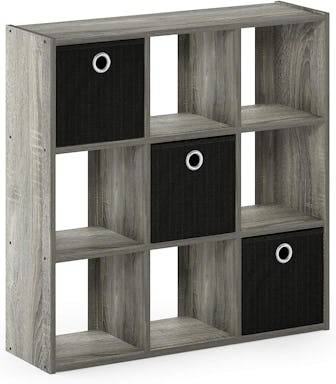 Furinno 9-Cube Organizer with Bins