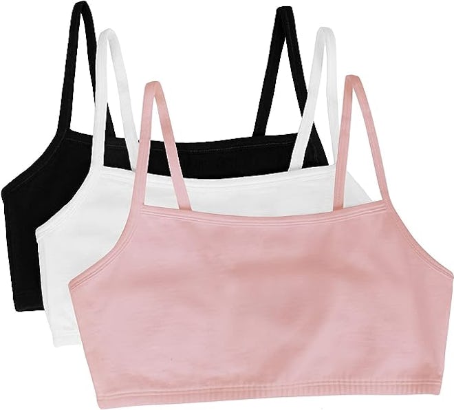 Fruit Of The Loom Spaghetti Strap Cotton Pullover Bra (3-Pack)