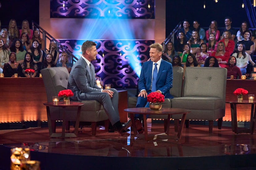 Jesse Palmer and Gerry Turner on ‘The Bachelorette: Men Tell All.’ Photo via ABC
