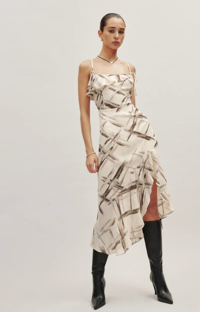 printed maxi dress