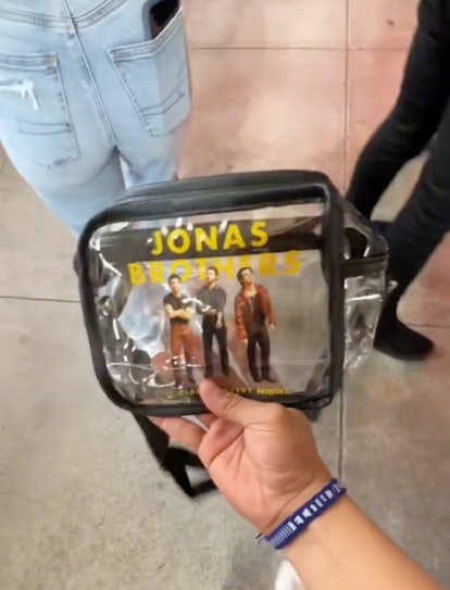 The VIP merch for the Jonas Brothers' Tour packages is a clear bag, which isn't worth it compared to...