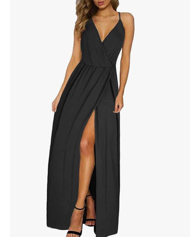 II ININ Deep V-Neck Casual Backless Dress