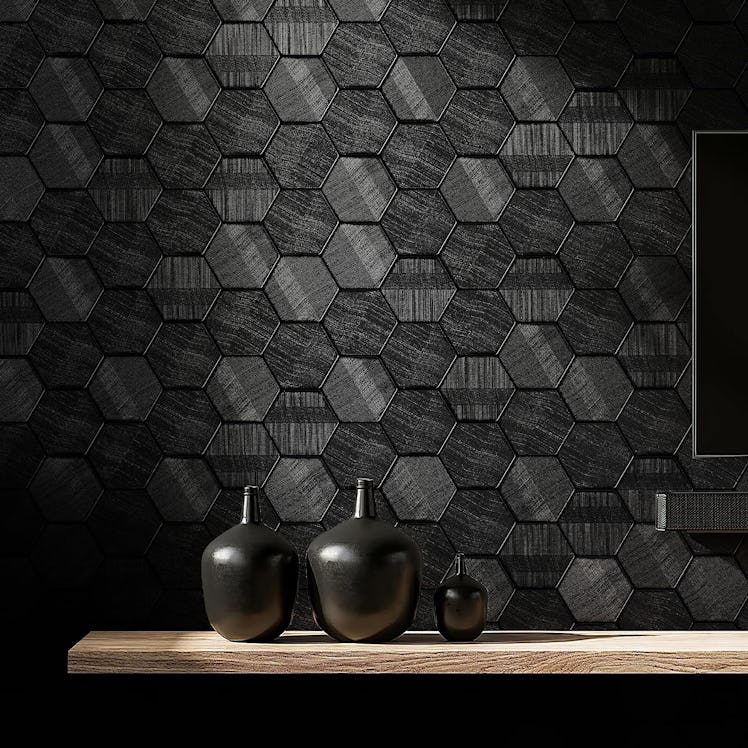 Simon&Siff Black Textured Wallpaper