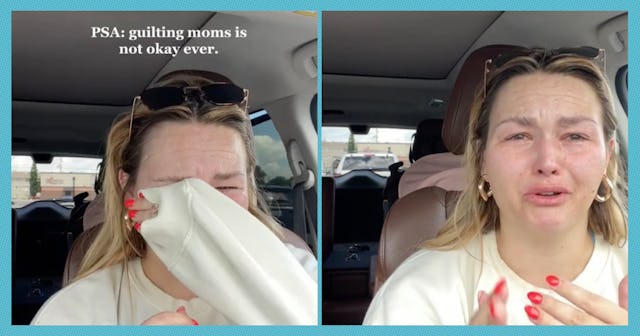 A mom sobbed in her car after a rude stranger shamed her for not "handling" her toddler's public tan...