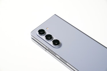 The triple-lens camera on the Samsung Galaxy Z Fold 5.
