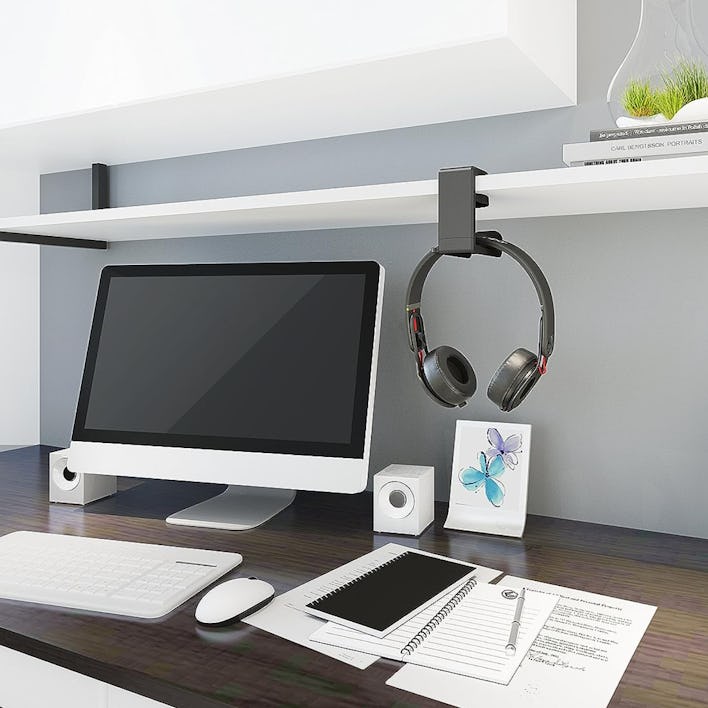 EURPMASK Under-Desk Headphone Holder