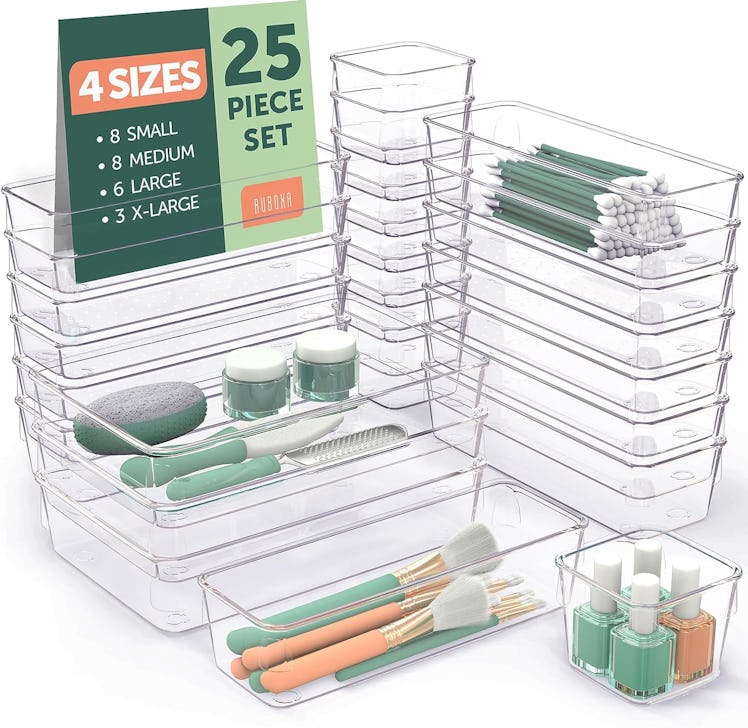 Ruboxa Clear Drawer Organizer (25 Pieces)